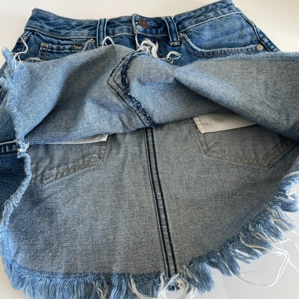 Abercrombie & Fitch Denim Jean Skirt Womens Size 24W - Picture 5 of 12